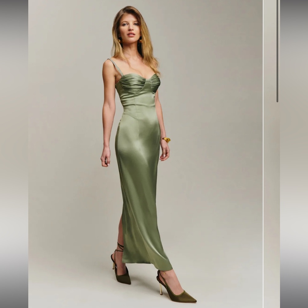 Reformation Stormi Satin Dress